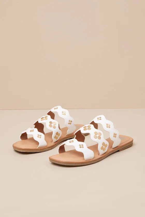 Jatty White Slide Sandals sold by Lulus