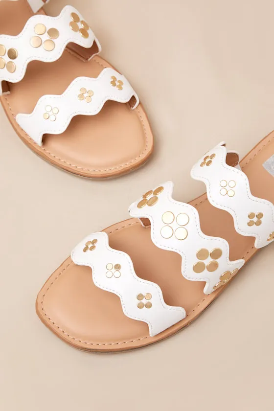 Jatty White Slide Sandals sold by Lulus product image thumbnail 3