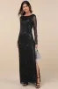 Glittery Devotion Black Sequin Fringe Maxi Dress sold by Lulus