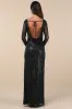 Glittery Devotion Black Sequin Fringe Maxi Dress sold by Lulus