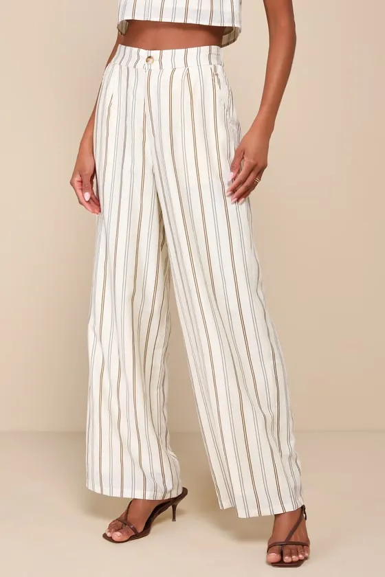 Breezy Character Cream Multi Striped Two-Piece Halter Jumpsuit sold by Lulus product image thumbnail 4