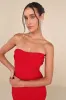 Dramatic Intent Red Strapless Corset Bodycon Mini Dress sold by Lulus