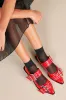 Graya Red Patent Studded Buckle Slingback Flats sold by Lulus