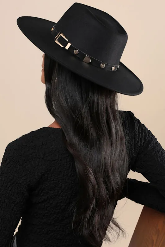 Enviable Confidence Black Western Fedora Hat sold by Lulus