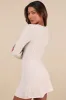 Snuggly Chic Beige Cable Knit Long Sleeve Sweater Mini Dress sold by Lulus