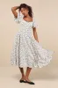 Sincerely Captivating Ivory Floral Puff Sleeve Midi Dress sold by Lulus