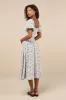 Sincerely Captivating Ivory Floral Puff Sleeve Midi Dress sold by Lulus