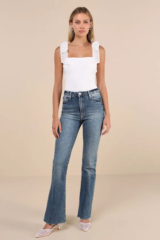 Beaming Perfection White Pearl Organza Tie-Strap Bodysuit sold by Lulus product image thumbnail 4