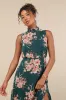 Classic Elegance Emerald Floral Mock Neck Maxi Dress sold by Lulus