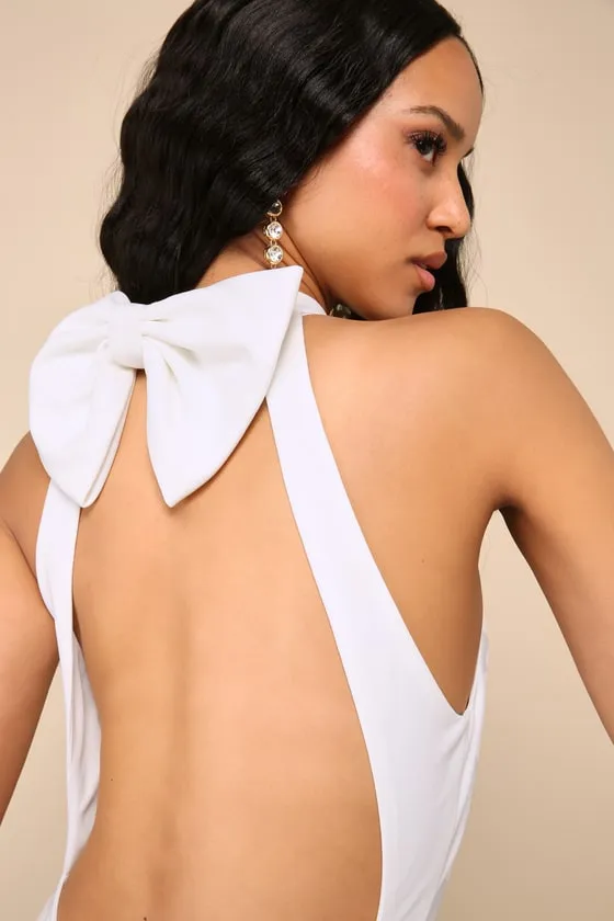 Striking Elegance White Cutout Backless Halter Jumpsuit sold by Lulus product image thumbnail 2