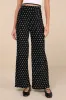Marvelously Adorable Black Polka Dot Pleated High-Rise Pants sold by Lulus
