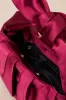 Essential Style Magenta Satin Knot Handle Clutch Bag sold by Lulus