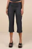 Diran Dark Blue Chambray Mid-Rise Capri Trouser Pants sold by Lulus
