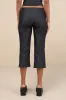 Diran Dark Blue Chambray Mid-Rise Capri Trouser Pants sold by Lulus