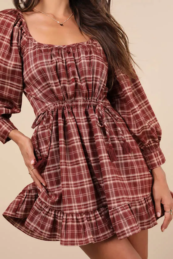 Autumn Perfection Red Plaid Mini Dress With Pockets sold by Lulus product image thumbnail 4
