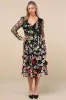 Impressive Blossom Black 3D Floral Embroidered Midi Dress sold by Lulus