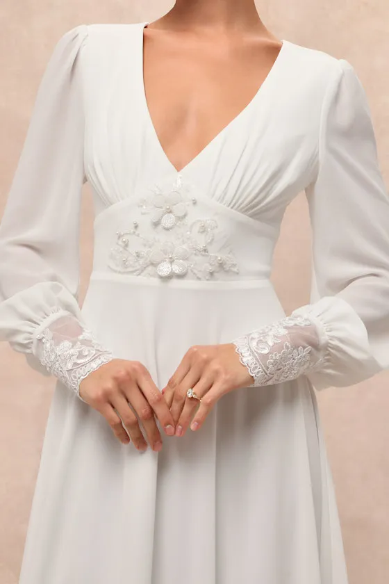 Angelic Adoration White Backless Maxi Dress sold by Lulus product image thumbnail 4