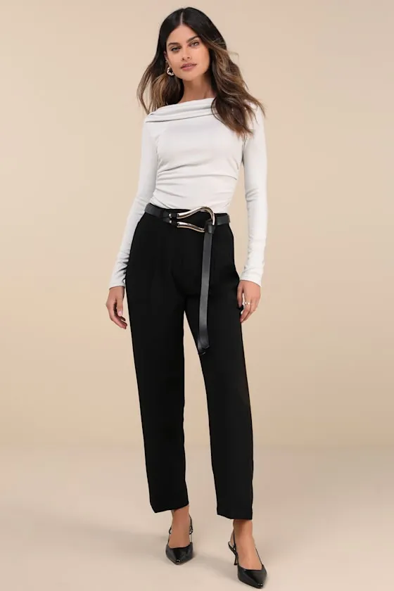 Modern Favorite Light Grey Ruched Long Sleeve Top sold by Lulus product image thumbnail 4