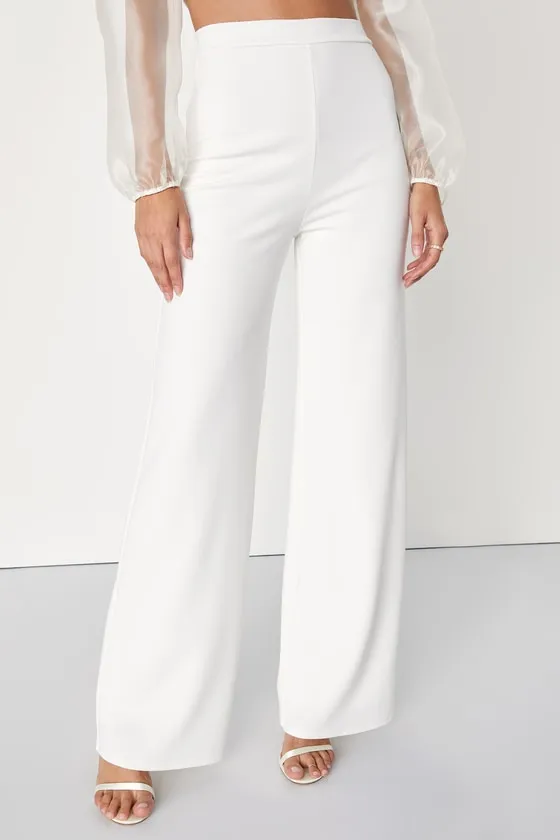 Sheerly Sultry Ivory Organza Balloon Sleeve Two-Piece Jumpsuit sold by Lulus product image thumbnail 3