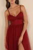 Convincingly Graceful Wine Red Tulle Sleeveless Maxi Dress sold by Lulus