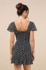 Unique Delight Black Embroidered Floral Short Sleeve Mini Dress sold by Lulus