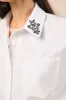 Chic Flourishment White Embroidered Button-Up Top sold by Lulus