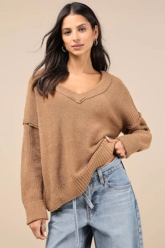 Notably Toasty Brown Sweater sold by Lulus