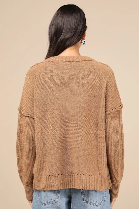 Notably Toasty Brown Sweater sold by Lulus product image thumbnail 2