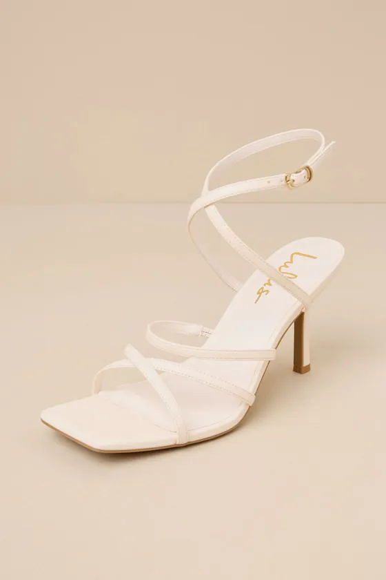 Skyy Beige Strappy High Heel Sandals sold by Lulus product image thumbnail 3