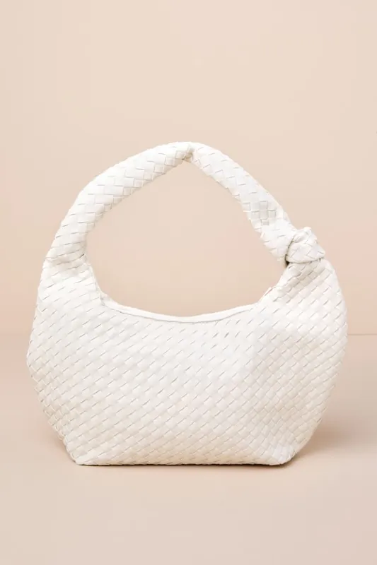 Kenya Bone Woven Knotted Shoulder Bag sold by Lulus