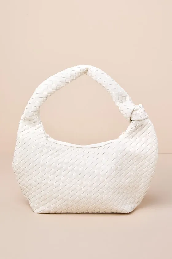 Kenya Bone Woven Knotted Shoulder Bag sold by Lulus