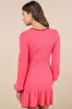 Coziest Poise Pink Cable Knit Long Sleeve Sweater Mini Dress sold by Lulus