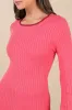 Coziest Poise Pink Cable Knit Long Sleeve Sweater Mini Dress sold by Lulus