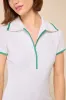Inevitable Charm White and Green Terry Knit Collared Mini Dress sold by Lulus