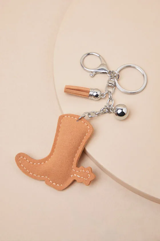 Cowgirl Up Beige Leopard Print Western Boot Keychain sold by Lulus product image thumbnail 3