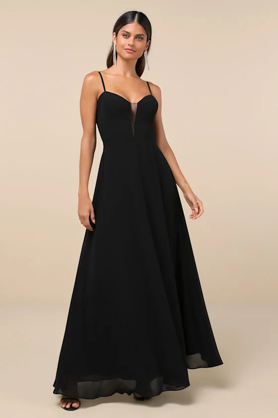 Stunning Grace Black Cutout A-Line Maxi Dress sold by Lulus