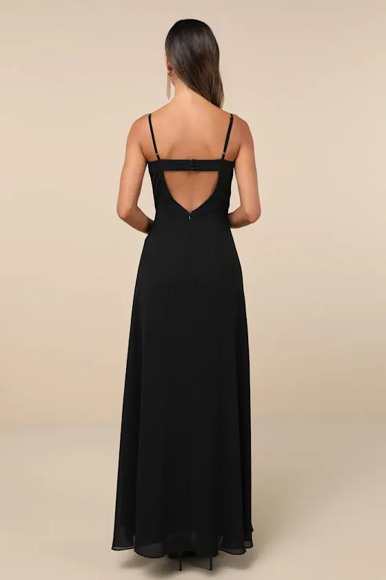 Stunning Grace Black Cutout A-Line Maxi Dress sold by Lulus product image thumbnail 2