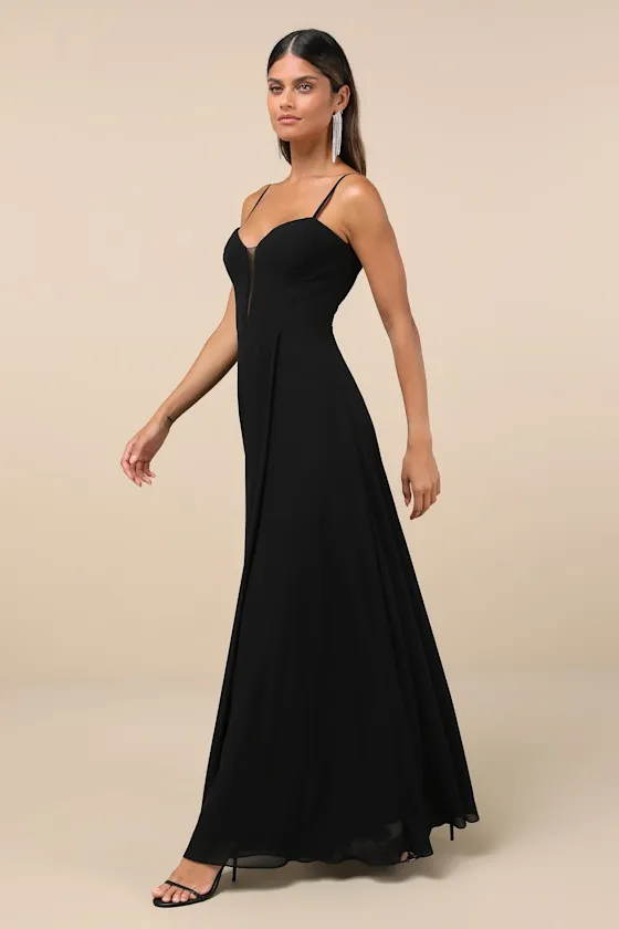 Stunning Grace Black Cutout A-Line Maxi Dress sold by Lulus product image thumbnail 3
