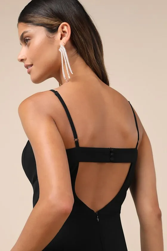 Stunning Grace Black Cutout A-Line Maxi Dress sold by Lulus product image thumbnail 4