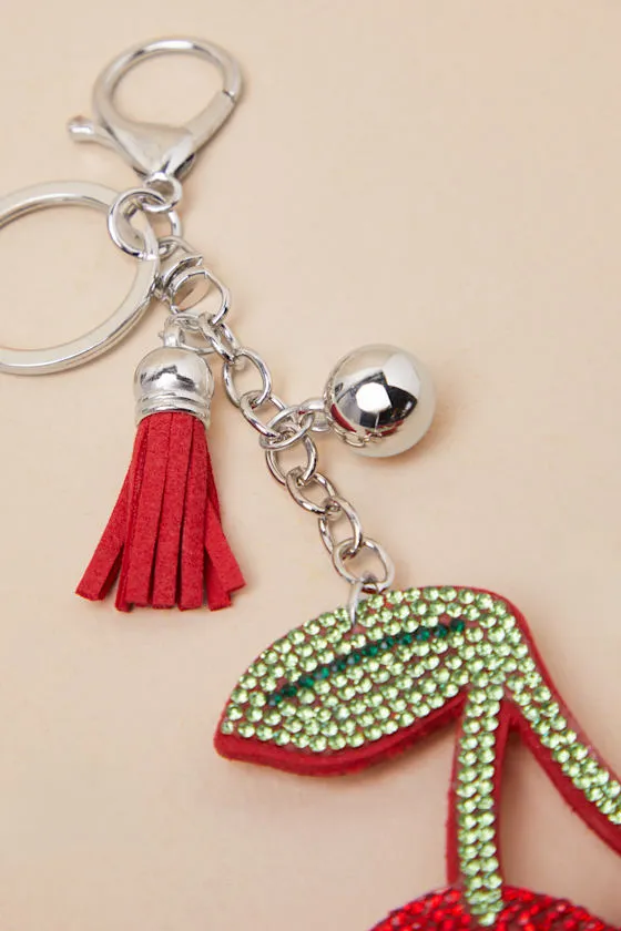Very Cherry Red Rhinestone Keychain sold by Lulus product image thumbnail 3