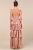 Stunning Glory Dusty Pink Floral Jacquard Tiered Maxi Dress sold by Lulus
