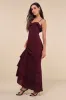Lively Evenings Plum Purple Sleeveless Tiered Maxi Dress sold by Lulus