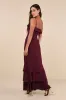 Lively Evenings Plum Purple Sleeveless Tiered Maxi Dress sold by Lulus