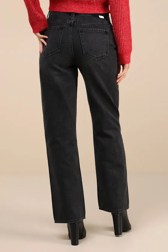 1999 Washed Black Slouchy High-Rise Jeans sold by Lulus product image thumbnail 3