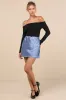 Darling Moves Blue Satin Jacquard Mini Skirt sold by Lulus