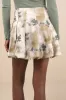 Darling Curation Olive Mottled Floral Bubble-Hem Mini Skirt sold by Lulus