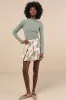 Darling Curation Olive Mottled Floral Bubble-Hem Mini Skirt sold by Lulus