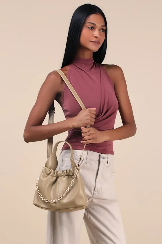 Majken Olive Green Vegan Leather Chain Crossbody Bag sold by Lulus product image thumbnail 4