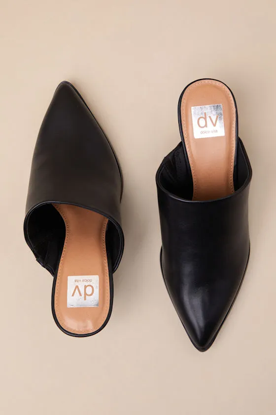 Lovey Black Low Heel Mule Pumps sold by Lulus product image thumbnail 4