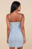 Enchanting Silhouette Slate Blue Lace Bustier Mini Dress sold by Lulus